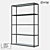 Industrial Loft Metal and Glass Shelving Unit 3D model small image 1