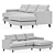 Joules DFS Large Sofa: Stylish and Spacious 3D model small image 3