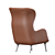 Jaime Hayon RO JH2 Leather Chair 3D model small image 4