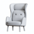 Jaime Hayon RO JH2 Leather Chair 3D model small image 5