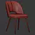 Sleek Barrel Dining Chair 3D model small image 5