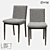 Modern Wooden Chair with Fabric Upholstery 3D model small image 1