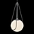 Modern Black Glass Pendant Lamp - Lampatron CHASIL ONE 3D model small image 2