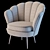 Velvet Green Garda Decor Armchair 3D model small image 3