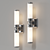 Feiss Payne2 Bath: Contemporary Chrome & Glass Bathroom Sconce 3D model small image 1