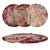 Versatile Round Carpets Set 3D model small image 1