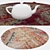 Versatile Round Carpets Set 3D model small image 3