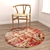 Versatile Round Carpets Set 3D model small image 4