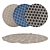 Round Carpets Set 229: Versatile Rug Collection in Various Styles & Textures 3D model small image 1