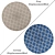 Round Carpets Set 229: Versatile Rug Collection in Various Styles & Textures 3D model small image 2