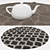 Round Carpets Set 229: Versatile Rug Collection in Various Styles & Textures 3D model small image 3