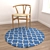 Round Carpets Set 229: Versatile Rug Collection in Various Styles & Textures 3D model small image 4