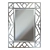 Elegant Steel-framed Rectangular Mirror 3D model small image 1