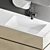Edone Vanity Set with Integrated Sink - NIK 006 3D model small image 3