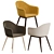 Harbour Chair and Androgyne Dining Table Set 3D model small image 3