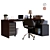 Workplace 014: Modern Office Furniture 3D model small image 1