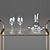 Stylish Bar Cart: Accessories Included 3D model small image 2