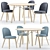 Sleek Tria Table and Tuka Chair 3D model small image 2