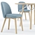 Sleek Tria Table and Tuka Chair 3D model small image 4