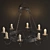 Spanish Style Wrought Iron Chandelier 3D model small image 4