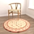 Versatile Round Carpets Set 3D model small image 4