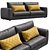 Contemporary Leather Sofa: Alameda9+1 3D model small image 1