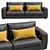 Contemporary Leather Sofa: Alameda9+1 3D model small image 2