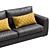 Contemporary Leather Sofa: Alameda9+1 3D model small image 3