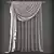 Elegant Poly Curtain Set 3D model small image 1