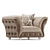 Golden Comfort Armchair: Scarlett Gold 3D model small image 1