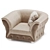 Golden Comfort Armchair: Scarlett Gold 3D model small image 2