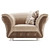 Golden Comfort Armchair: Scarlett Gold 3D model small image 7