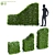 Hornbeam Hedge - 3 Element Live Carpinus betulus Wardrobe 3D model small image 1