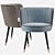 Eichholtz Grenada Velvet Dining Chair 3D model small image 3