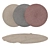 Variety Round Carpets Set 3D model small image 1