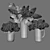 Elegant Floral Decor Set 3D model small image 5