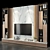 Modern TV Wall Set 0170 3D model small image 3