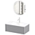 Sleek and Modern Ernie Bathroom Vanity 3D model small image 3