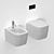 Antonio Lupi Comodo2: Sleek and Stylish Hanging Bidet and Toilet 3D model small image 2