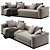 Elegant Minotti Leonard Sofa: Modern Design for Comfort 3D model small image 2