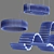 Viabizzuno Coppibartali: Versatile Aluminum Pendant Light 3D model small image 3