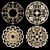 Elegant Decorative Wall Rosettes 3D model small image 3