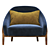 Elegant Adele Armchair: Stylish Comfort at Its Finest 3D model small image 2