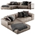 Modern and Chic Rolf Benz L Sofa 3D model small image 2