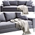 Modern Nova Sofa: Stylish and Versatile 3D model small image 3