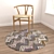 Versatile Round Carpets Set 3D model small image 4