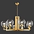 Elegant Brass Luster Fixture 3D model small image 3