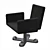 Elegant Desk Chair: Sottsass-King Collaboration 3D model small image 3