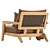 Claude Leather Outdoor Lounge Chair 3D model small image 2