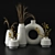 Sleek Ceramic Vases Set 3D model small image 1